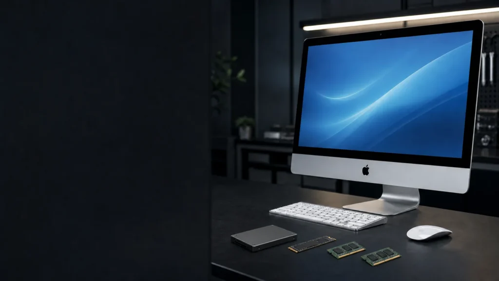 iMac con SSD SATA, unidad NVMe y memorias SO-DIMM para actualización de rendimiento