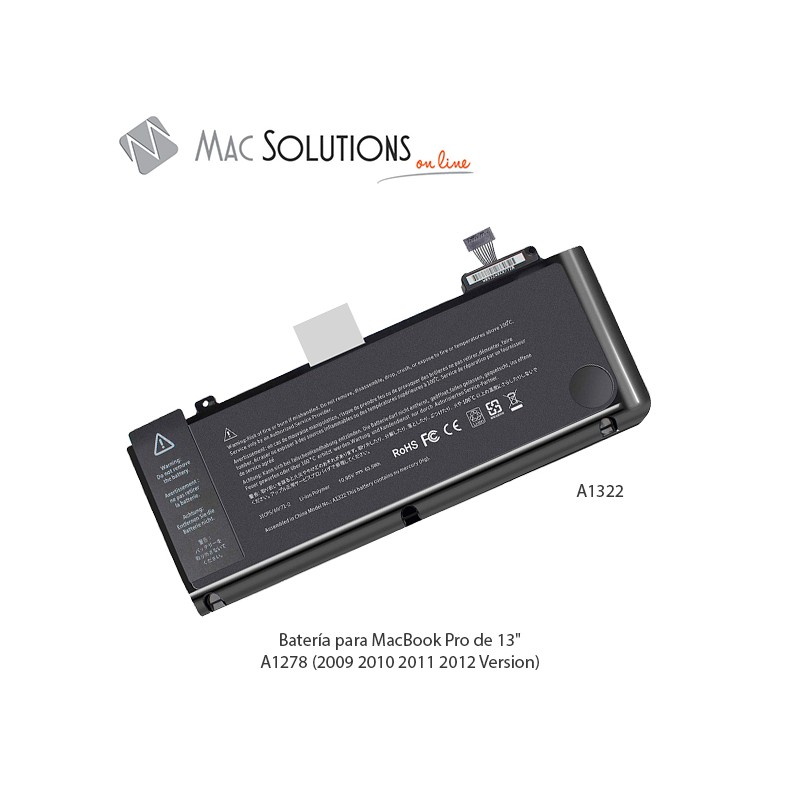Batería MBP 13" A1278 - Unibody - Imagen 2