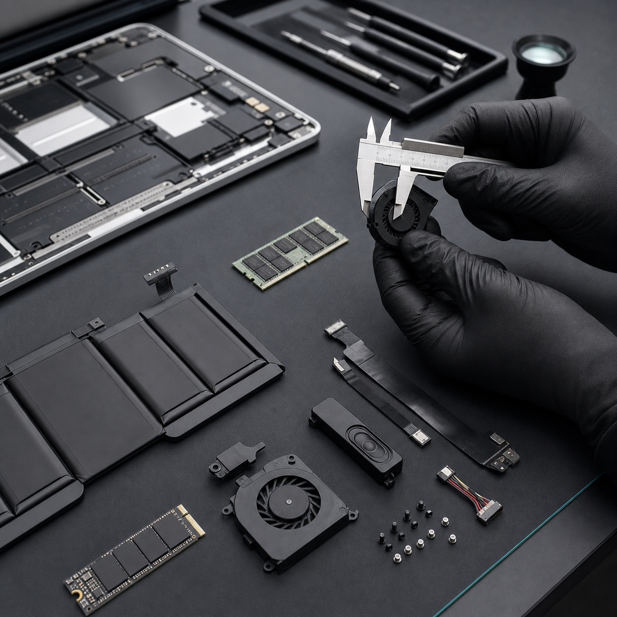 Repuestos y componentes para reparación de equipos Mac